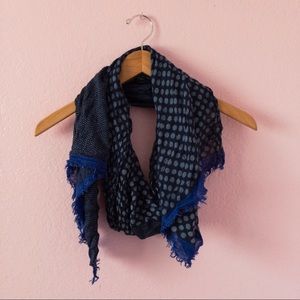Navy Polka Dot Scarf